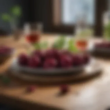 Diverse Beetroot-Based Culinary Creations A visually appealing arrangement of beetroot-based dishes on a dining table.