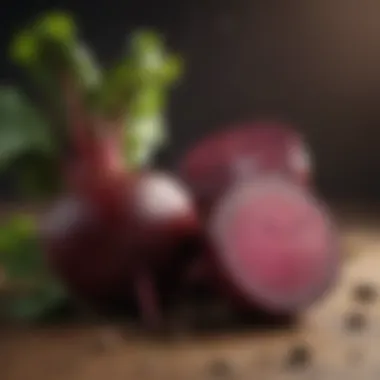 Nutritional Benefits of Beetroot An infographic depicting the nutritional profile and health benefits of beetroot.