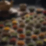 A selection of various Chinese teas displayed elegantly.