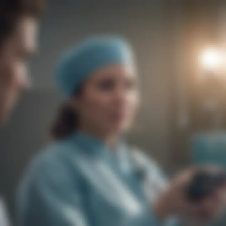 A team of professionals collaborating during a patient consultation.