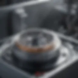 Cutaway view of a cell washer centrifuge showcasing internal components