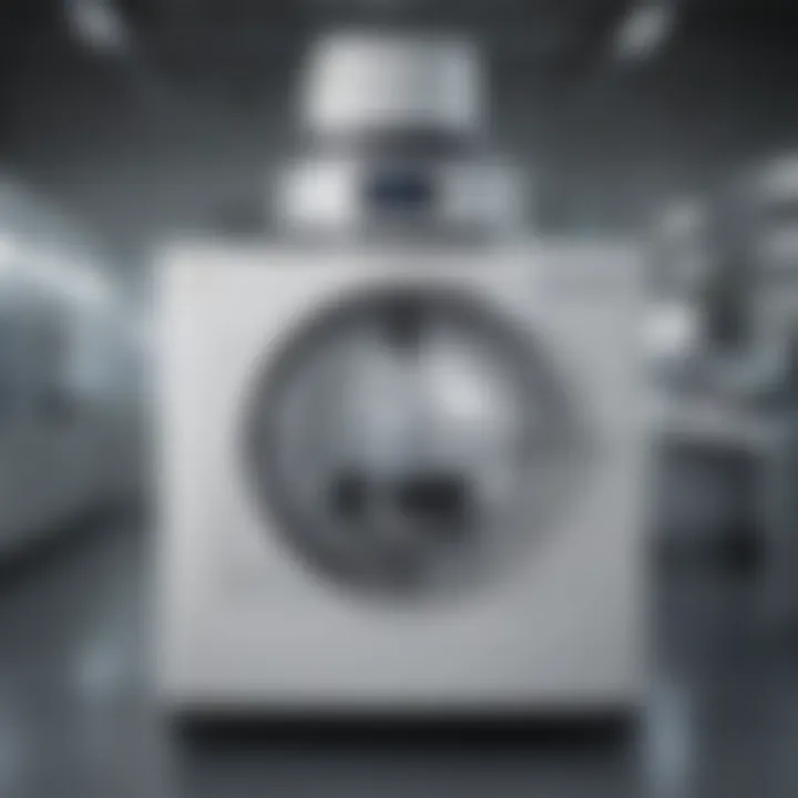 Laboratory setting with a cell washer centrifuge in use