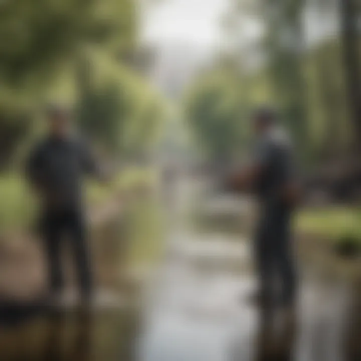 Community members participating in delta restoration efforts