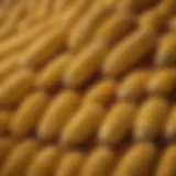 Detail showing the structure of corn kernels