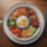 A diverse plate showcasing balanced meals for diabetes management