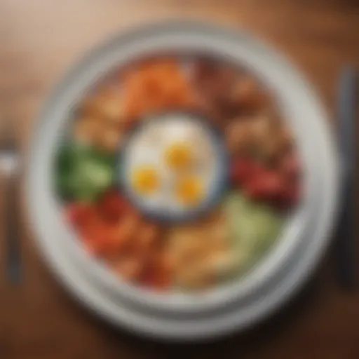 A diverse plate showcasing balanced meals for diabetes management
