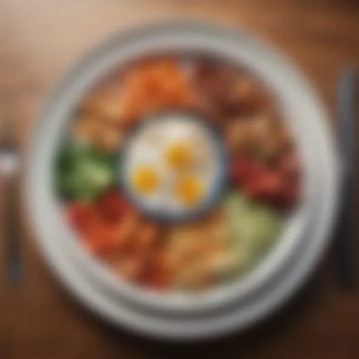 A diverse plate showcasing balanced meals for diabetes management