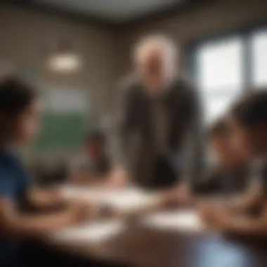 Dr. Appelbaum mentoring students in a classroom setting