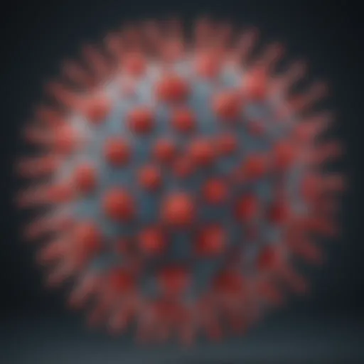 A detailed illustration of the HIV virus structure.