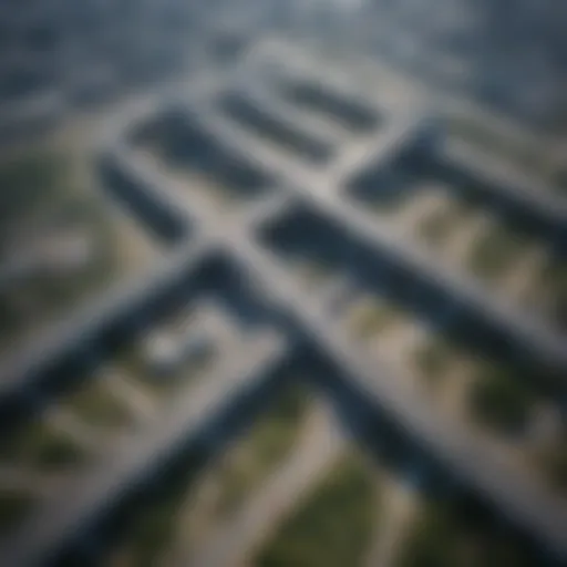 Aerial view of modern infrastructure in China