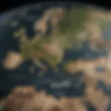 A world map highlighting major export routes