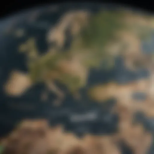 A world map highlighting major export routes