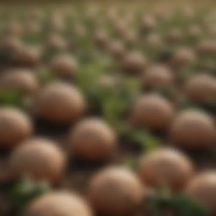 Field of diverse crops with varying pigmentation