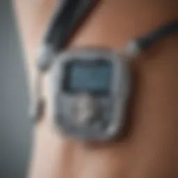 Detailed illustration of insulin pump components and their functions