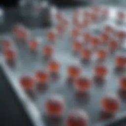 Illustration of iPSC derived organoids in a laboratory setting