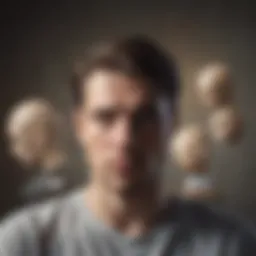 Conceptual illustration of mental health challenges