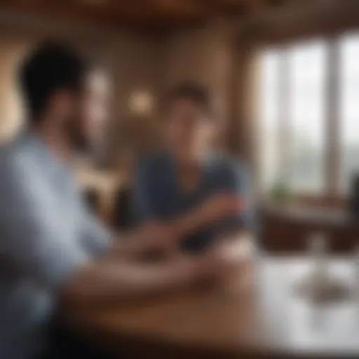 Therapeutic setting with a therapist and client engaged in a session