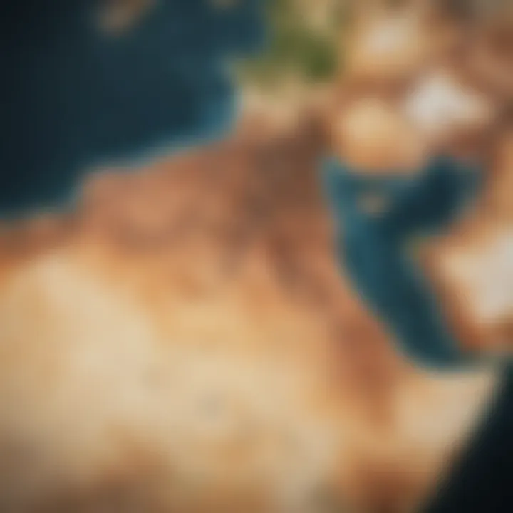 Map illustrating historical migration routes in North Africa