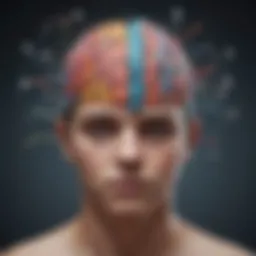 A brain illustrating neurodevelopmental pathways related to autism.
