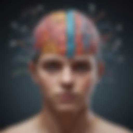 A brain illustrating neurodevelopmental pathways related to autism.