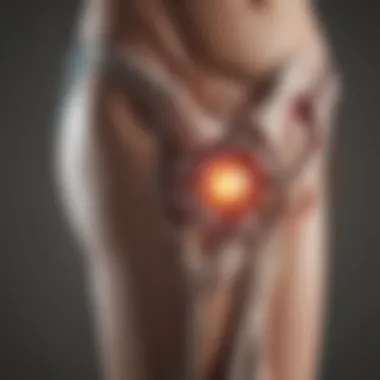 Mechanisms of Leg Pain in Ovarian Cancer Diagram illustrating the potential mechanisms linking ovarian cancer to leg pain.