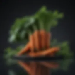 Vitamin A sources including carrots and leafy greens