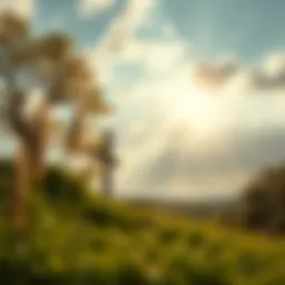 A serene landscape symbolizing the harmony between faith and science.