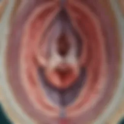 Detailed microscopic view of a thyroid follicle showcasing its structural components.