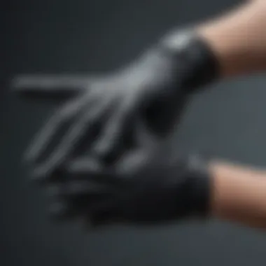An individual demonstrating the use of arthritis gloves in everyday activities