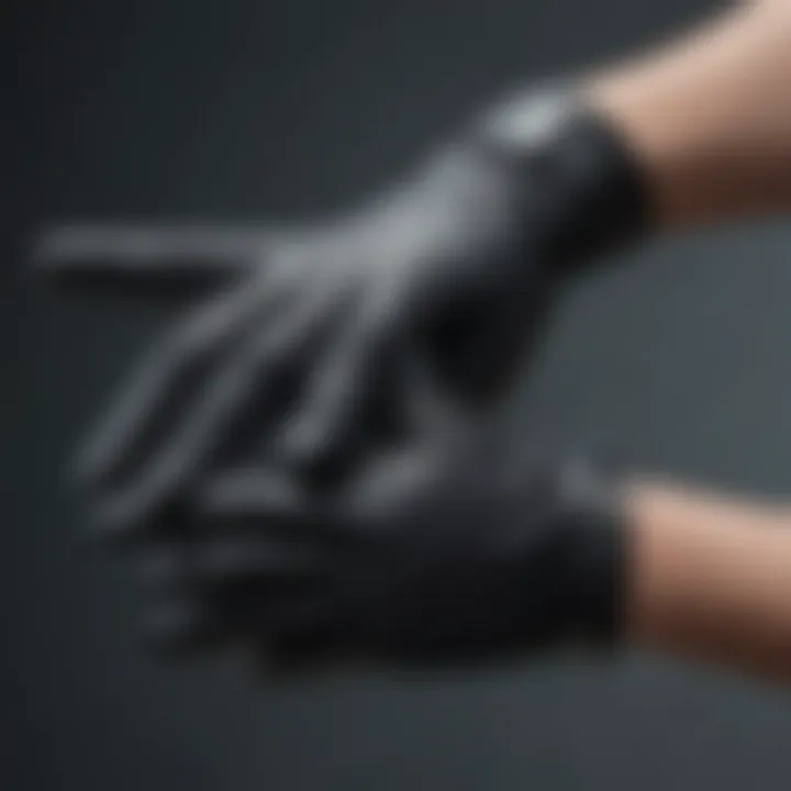 An individual demonstrating the use of arthritis gloves in everyday activities