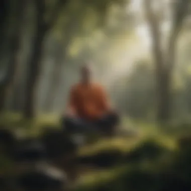 Meditation Techniques for Apathy Management A serene setting illustrating meditation as a method for addressing apathy
