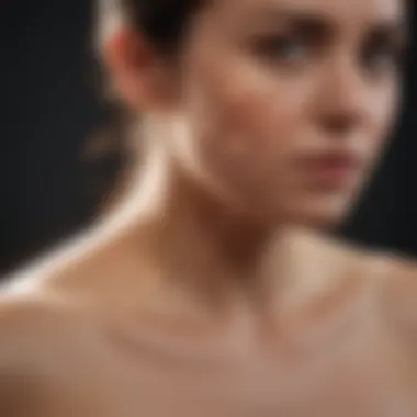 Demonstration of laser application on skin