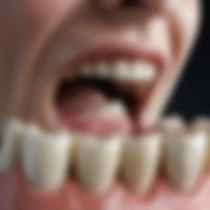 Close-up of a tooth with an infection