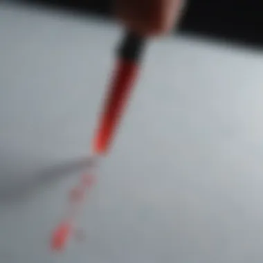 Close-up of a blood test indicating potential viral presence