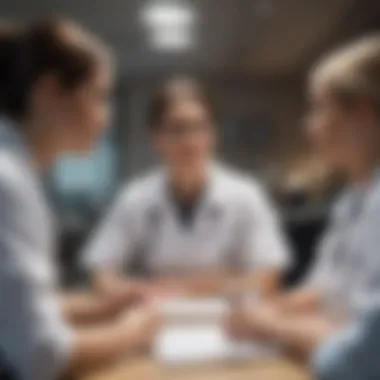 A nursing leader facilitating a team meeting