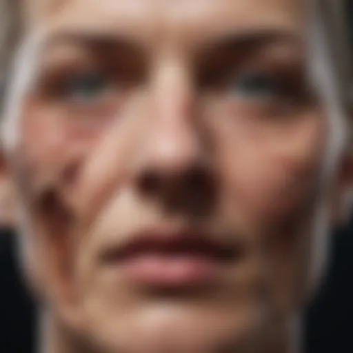 Illustration depicting lymphatic malformations in facial anatomy