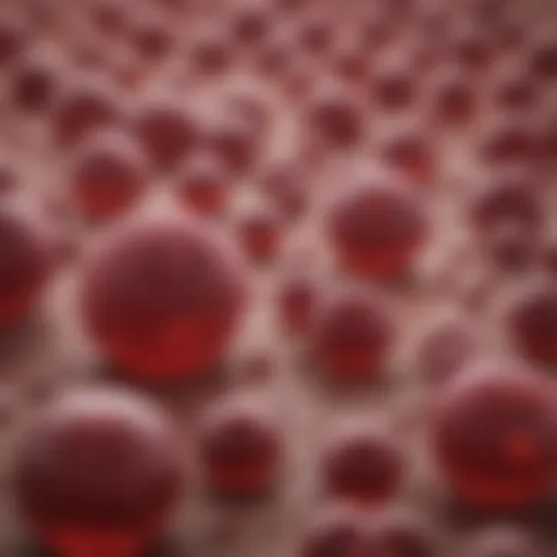 Medical illustration of essential thrombocythemia cells