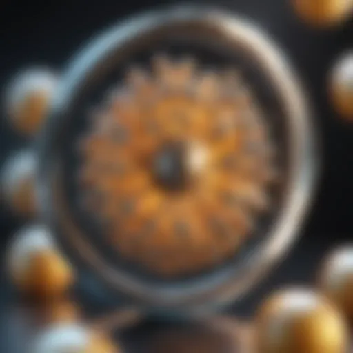 Illustration of potassium ion structure