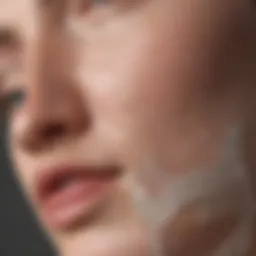 A close-up of moist bandages applied on eczema-affected skin, showcasing the texture and moisture retention properties.