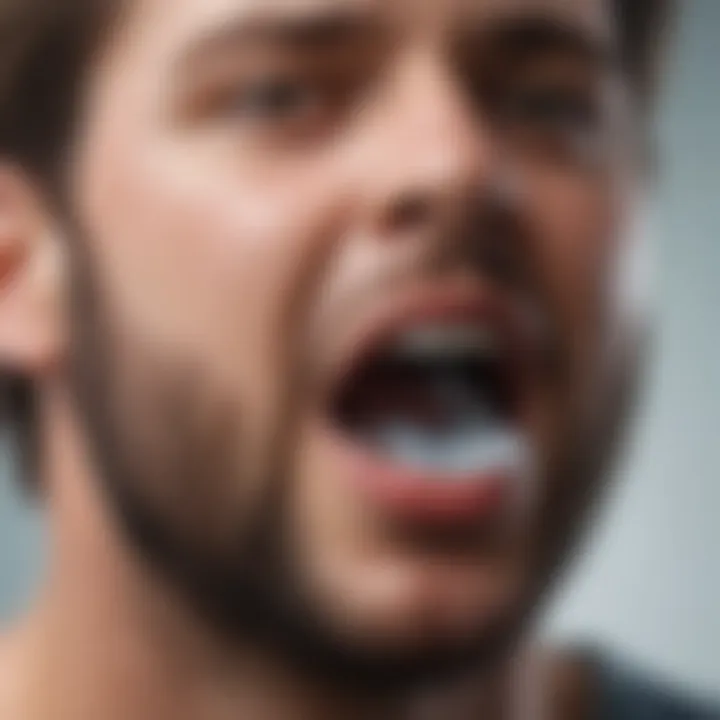 Illustration showing causes of halitosis with diagrams