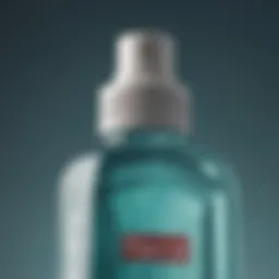Close-up of mouthwash bottle highlighting key ingredients