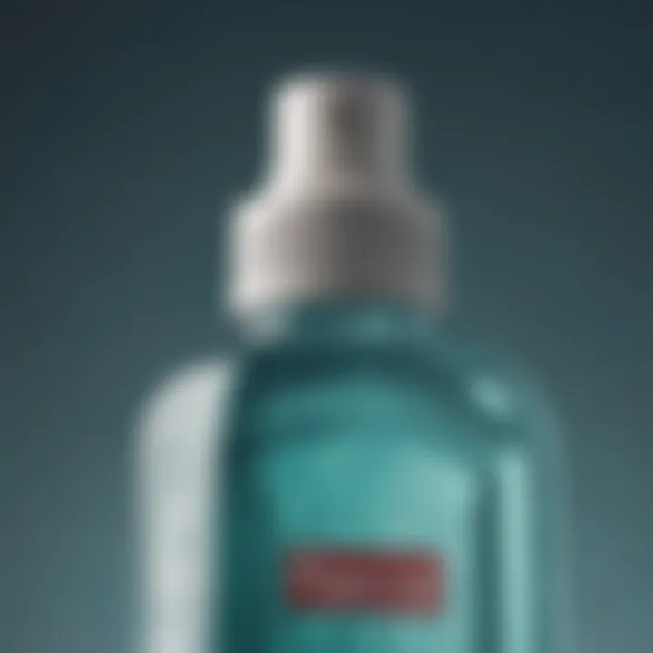 Close-up of mouthwash bottle highlighting key ingredients