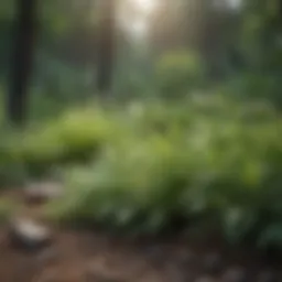 A serene landscape showcasing soothing herbs for natural healing.