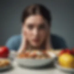 Conceptual representation of anxiety impacting appetite