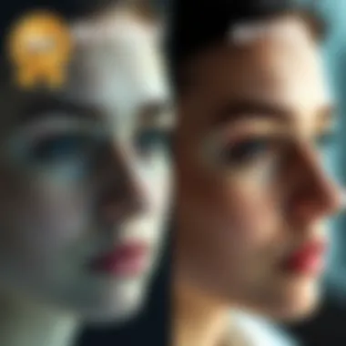 Before and after results of non-surgical nose enhancement