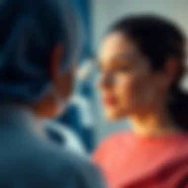 Patient consultation discussing non-surgical rhinoplasty options