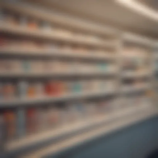 A tranquil pharmacy setting showcasing dutasteride on a shelf