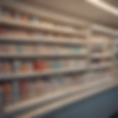 Pharmacy Display of Dutasteride A tranquil pharmacy setting showcasing dutasteride on a shelf