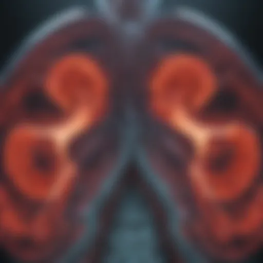 Detailed PET CT scan displaying lung cancer abnormalities