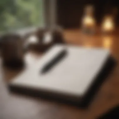 Journaling for Clarity A notebook and pen, representing personal reflection and coping
